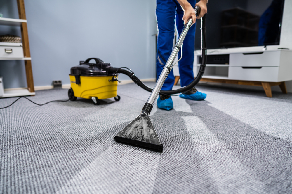 Commercial cleaner house cleaning carpets